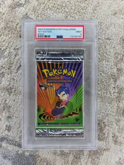 Pokemon 1st Edition Gym Challenge Booster Pack Koga PSA 9 - Image 1