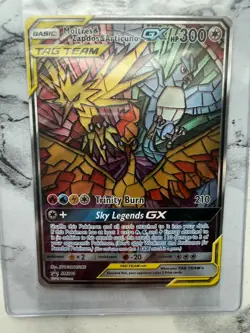 Sealed Pokemon TCG Moltres Zapdos Articuno GX SM210 Stained Glass Promos Holo - Image 1