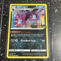Pokemon Hydreigon SWSH037 Prerelease Holo Promo STAMPED Darkness Ablaze Rare C94 - Image 1