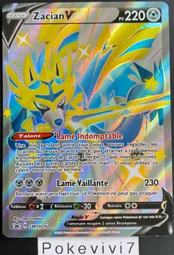 Carte Pokemon ZACIAN SWSH292 PROMO V Full Art FA Epee et Bouclier FR NEUF - Image 1