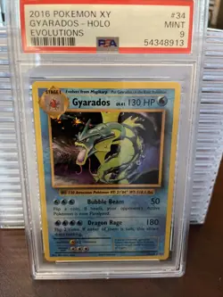 Pokemon 2016 XY Evolutions Gyarados Holo 34/108 PSA 9 Mint - Image 3