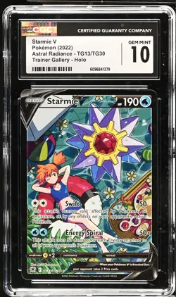 2022 Pokemon Astral Radiance Trainer Gallery Starmie V #TG13/TG30 Holo CGC 10 - Image 1