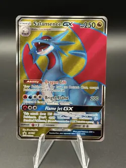 Pokemon TCG Sun & Moon Black Star Promo Salamence GX Full Art Holo SM139 - Image 1