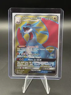 Pokemon TCG Sun & Moon Black Star Promo Salamence GX Full Art Holo SM139 - Image 3