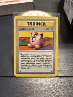 Pokemon TCG Clefairy Doll Trainer Base Set 70/102, Shadowless, Rare, LP - Image 1