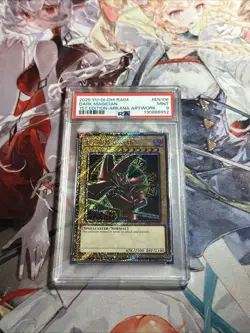 Yugioh! Dark Magician Arkana Art RA04-EN106 Platinum Secret Rare PSA 9 - Image 1