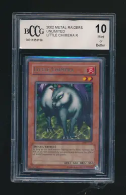 LITTLE CHIMERA 2002 YU-GI-OH! METAL RAIDERS MRD-117 GRADED BCCG 10 MINT - Image 1