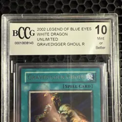 2002 Yugioh Unlimited Gravedigger Ghoul (LOB) BCCG 10 - Image 3