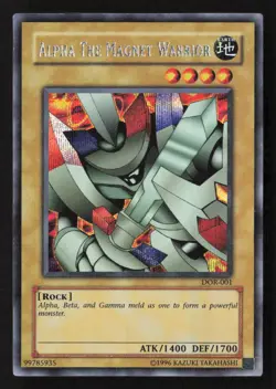 Alpha the Magnet Warrior Secret Rare Duelist of the Roses DOR-001 NM - Image 1