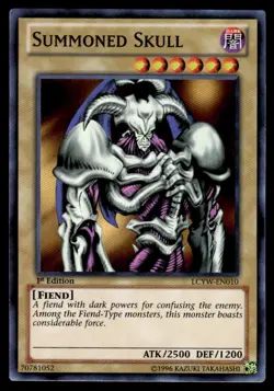 Yu-Gi-Oh TCG Yugi's World #LCYW-EN010 Summoned Skull Super Rare,1st Ed. - Image 1