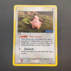 Pokemon TCG Karte - 21/115 Cleffa Gold Holo Stamp Unseen Forces Englisch - Image 3
