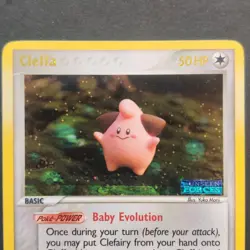Pokemon TCG Karte - 21/115 Cleffa Gold Holo Stamp Unseen Forces Englisch - Image 4