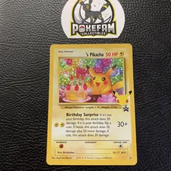 Birthday Pikachu - 24 - Pokemon Celebrations Classic Collection Holo Card NM - Image 1