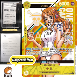 Nami OP08-106 Serial Promo Japanese One Piece Card w/Certificate Unopened 2025 - Image 1