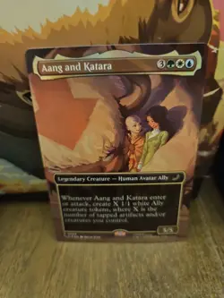 1x - Aang and Katara - FOIL BORDERLESS #69 - Avatar: Eternal - NM MTG - Image 1