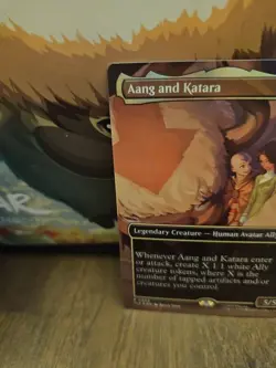 1x - Aang and Katara - FOIL BORDERLESS #69 - Avatar: Eternal - NM MTG - Image 2