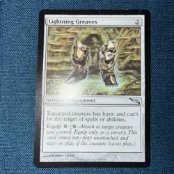 MTG Lightning Greaves Mirrodin Regular Lightly played, Normal, Pre-Owned - Image 1