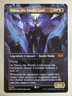 MTG / Talion, the Kindly Lord / WOE / #301 / Regular (Borderless) / Mythic / NM - Image 1