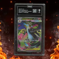 Pokemon Mega Inferno X Japanese MEGA CHARIZARD X EX 094/080 Secret Rare TAG 9 - Image 1