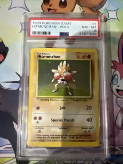 1999 Hitmonchan Base Set Holo Unlimited Rare Pokemon TCG Card 7/102 - Image 1