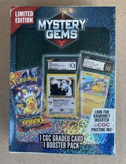 POKEMON MYSTERY GEMS BOX 1 CGC CARD BOOSTER PACK LIMITED EDITION OFFICIAL MJ #B - Image 1