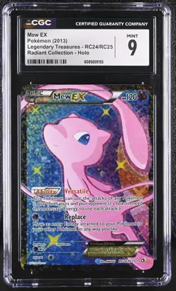 CGC 9 Mew EX Legendary Treasures RC24/RC25 Radiant (Collection) Holo Pokemon - Image 1