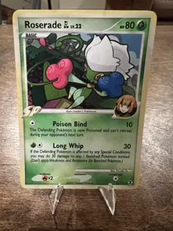 Pokemon Roserade GL 12/111 Holo Rare Rising Rivals Card 2009 (NM) - Image 1