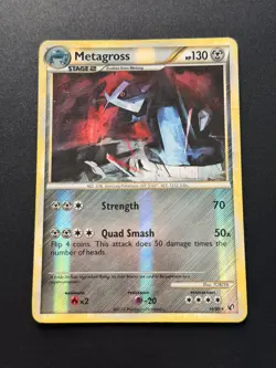 Pokemon Metagross 18/90 Undaunted HGSS Reverse Holo MP - Image 1