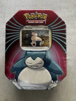 SEALED - Pokemon TCG 2021 Mighty Mysterious Tin - 3 Packs - Snorlax Promo - Image 1