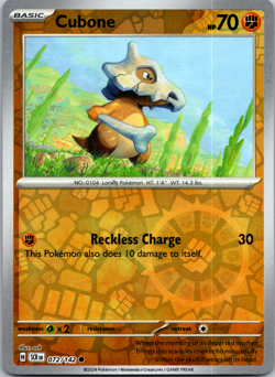 Pokemon TCG Cubone 72/142 Common Reverse Holo - Image 1