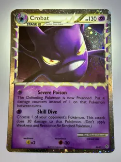 🔥Pokemon Card: Crobat PRIME HOLO 84/95 HGSS Unleashed Set ULTRA Rare! NM - Image 1