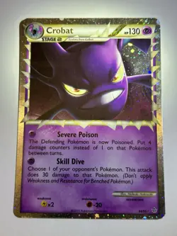 🔥Pokemon Card: Crobat PRIME HOLO 84/95 HGSS Unleashed Set ULTRA Rare! NM - Image 2