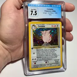 CGC 7.5 1st Edition Clefable Holo 1/64, 1999 Pokemon Jungle English - Image 1