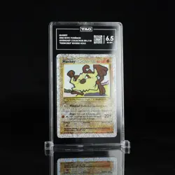 Pokemon TCG 2002 Legendary Collection Mankey Reverse Holo Card #81/110 TAG 6.5 - Image 1