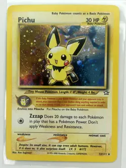 Pokemon TCG Pichu 12/111 Neo Genesis Unlimited Holo Rare HP - Image 1