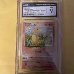 Pokemon Charmander 001/034 Trading Card Game Classic Holo CGC 9 - Image 1