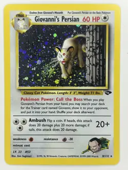 LP Giovanni's Persian [Holo] 8/132 Pokemon Gym Challenge TCG - Image 1
