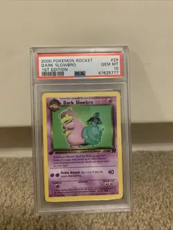 PSA 10 GEM MINT Pokemon DARK SLOWBRO Rare Team Rocket 29/82 1st Edition - Image 1