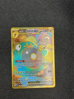 Pokemon TCG Ionos Bellibolt ex 188/159 Journey Together Gold Hyper Rare Card NM - Image 1
