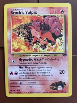 Brock's Vulpix 37/132 Gym Challenge Pokemon TCG - Image 1