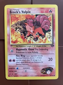 Brock's Vulpix 37/132 Gym Challenge Pokemon TCG - Image 2