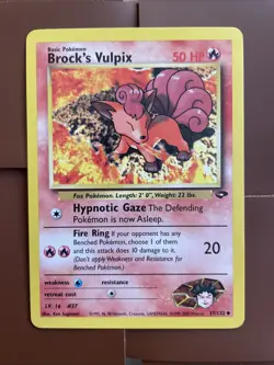 Brock's Vulpix 37/132 Gym Challenge Pokemon TCG - Image 3