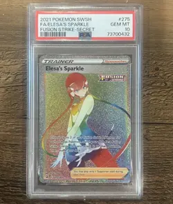 Pokemon Fusion Strike Elesa's Sparkle Rainbow Secret 275/264 - PSA 10 GEM MINT - Image 1