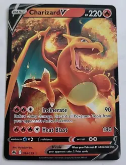 Charizard V HP220 2023 Ultra Rare Collectible Pokemon Card No. 018/159 - Image 1