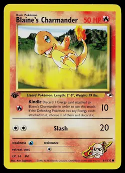 Pokemon Card - Blaine's Charmander Gym Heroes 61/132 Common 1st Edition - Image 1