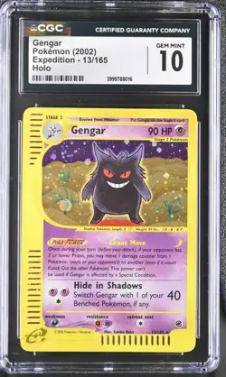 Pokemon Gengar Expedition Holo Rare #13 CGC 10 Gem Mint 13/165 - Image 1