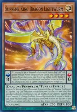Supreme King Dragon Lightwurm - AGOV-EN002 - Common - 1st Edition - Lightly Play - Image 1