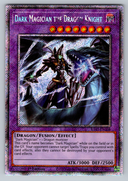 Dark Magician the Dragon Knight Yugioh RA03-EN268 Platinum Secret Rare PSR NM - Image 1