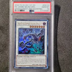 Konami Yu-Gi-Oh! Red-Eyes Zombie Necro Dragon GFP2-EN133 PSA 10 Ultra Rare - Image 1