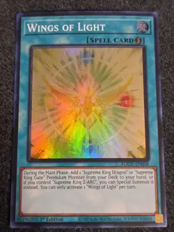Yugioh! Wings of Light - AGOV-EN048 - Super Rare - 1st Edition Near Mint, Englis - Image 1